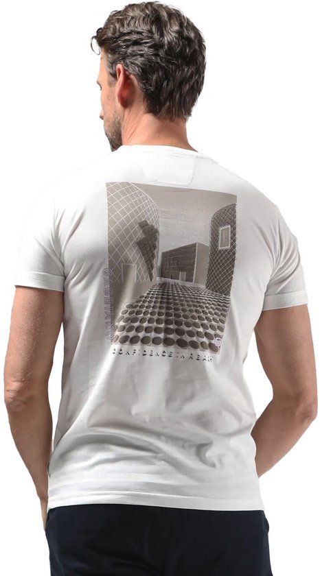 Gabbiano Heren T-shirt Bara 1565111 102 Ecru