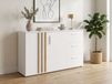 Commode GONZOLA 2 portes 3 tiroirs blanc