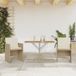Prolenta Maison Exclusive - 3-delige bistroset met kussens, beige, van polyrotan