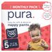 Pura Eco slipjes maat 5 (12-17 kg), 120 in totaal in 6 verpakkingen, wegwerp- en wegwerpbroekjes voor gevoelige en allergiegevoelige huid, hypoallergeen