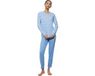Mey Dames Pyjama Serie Flower Meadow Lange Mouw Gebloemd Blauw Zijde Katoen M