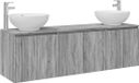 vidaXL Ensemble de meubles de salle de bain 3 pièces Gris Sonoma 49,5 x 44,5 x 65 cm