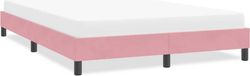 Maison Exclusive - Cadre de lit sans matelas, rose, 160x220 cm, velours