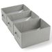 edihome, Closet Organizer voor Kleding – Lade Organizer met Compartimenten, Opvouwbare Stoffen Ladeverdeler voor Ondergoed, Sokken en T-Shirts, Kast Organizer (3 Pack - Zonder Comp. - Lichtgrijs)