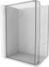 Mexen Kioto paroi de douche Walk-in 150 x 40 cm, cadre noir, nickel brossé