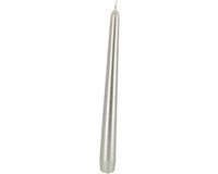 Bolsius - Gotische kaarsen - Metallic White Silver - 4 stuks