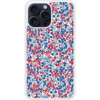 Liberty Verstevigd hoesje met sublimatie bedrukking, compatibel met Apple iPhone 15 wiltshire bleu