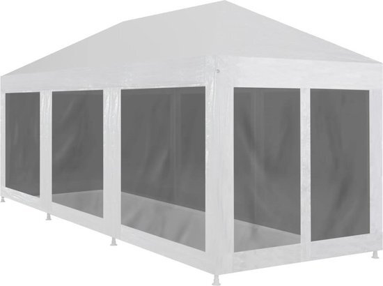 vidaXL Partytent met 8 mesh zijwanden 9x3 m