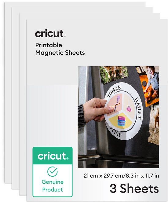 Cricut Printbare Magneetvellen A4 - 21 x 29.7 cm – 3 vellen