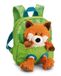 NICI Rugzak met pluchen dier, 21 x 26 cm, vos 25 cm, groen - 62692