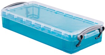 Really Useful Box 0 55 liter transparant helblauw