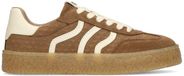 No Stress - Dames - Bruine leren sneakers met suède details - Maat 41