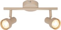 Briloner B.K.Licht Tapp - Opbouwspot - plafondspot (plafondlamp) - 2x GU10 fitting - taupe / beige - 27.5 cm