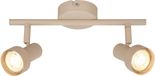 Briloner B.K.Licht Tapp - Opbouwspot - plafondspot (plafondlamp) - 2x GU10 fitting - taupe / beige - 27.5 cm