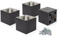 Lot de 4 pieds de meuble avec embouts en feutre, hauteur de 5 cm
