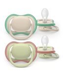Philips AVENT Sucette SCF087/16 ultra air, 6-18 mois, Vert/Gris, 2-pack