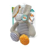 SES Creative Donkey - Kiekeboe knuffel - knuffel ezel met flapperende oren - Baby Speelgoed - werkt zonder batterijen - stimuleert zintuigen - speelgoed 1 jaar