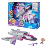 PAW Patrol The Mighty Movie - Avion transformable de Skye avec lumière et son