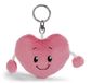 62622 Sleutelhanger, Love-hart, 8 cm, roze, trouwe metgezel van pluche voor rugzak of tas, sleutelhouder voor klein en groot