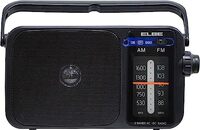 Elbe ELBE RF-942 Am/FM-radio, analoog, draagbaar, zwart, netvoeding of batterijen eenvoudig te synchroniseren