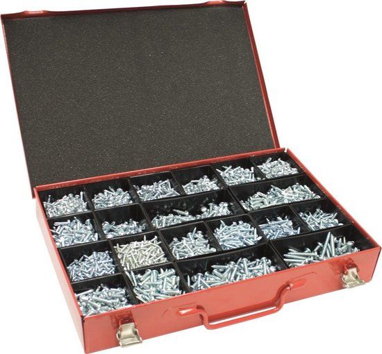 Kelfort Assortimentskist Plaatschroeven - Rood