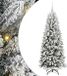 vidaXL Sapin de Noël artificiel Blanc 150 cm PVC et plastique et acier et PE