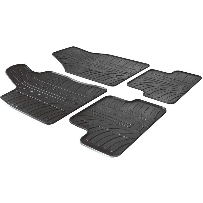 Rubbermatten passend voor Landrover Discovery 4 9/2009- (T-Design 4-delig + montageclips)