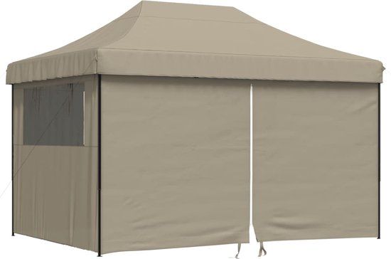 vidaXL Partytent Inklapbaar Pop-Up 3x4 m Staal Groen