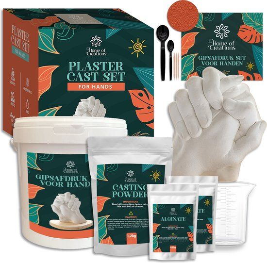 Home of Creations Gipsafdruk Set - Baby Handafdruk & Voetafdruk - Blijvende Herinnering - Kraamcadeau & Moederdag Cadeau
