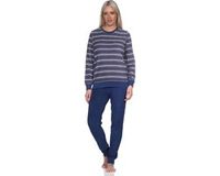 Normann Dames Pyjama Badstof 73172 - Blauw - L 44/46