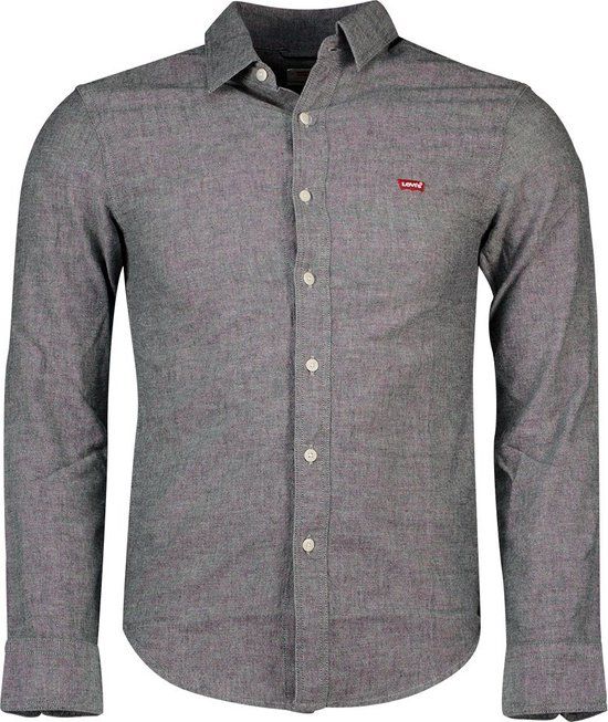 Levi's Battery Housemark Slim Fit Overhemd - Lange Mouw - Grijs - Heren - Maat L