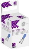 TRU COMPONENTS T1904C041 Assortiment platte stekkers (female) Insteekbreedte: 2.80 mm Insteekdikte: 0.80 mm 180 ° Deels geïsoleerd Blauw 25 stuk(s)