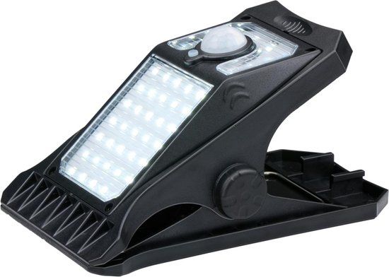 Grundig Solar Tuinverlichting Clip - Solar Lamp met Bewegingssensor - Tuinspot met Koel Wit Licht