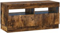 vidaXL TV-meubel LED Gerookt eiken Hout