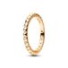 Pandora ME 14-karaats vergulde ring met piramidevormige studs en heldere zirkoniasteentjes, 60