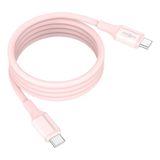 Ansmann 1700-0205 USB-C Male naar USB-C Male Kabel 1.2m Roze