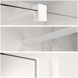 FortiFura Galeria profielset - 200cm + stabilisatiestang - 120cm - mat wit