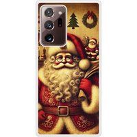 Samsung Galaxy Note 20 Ultra pere noel vintage bedrukt siliconen hoesje