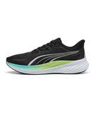Puma Pounce Lite 2 Chaussures de course sur route unisexes, noires, menthe intense, citron vert, 44 EU