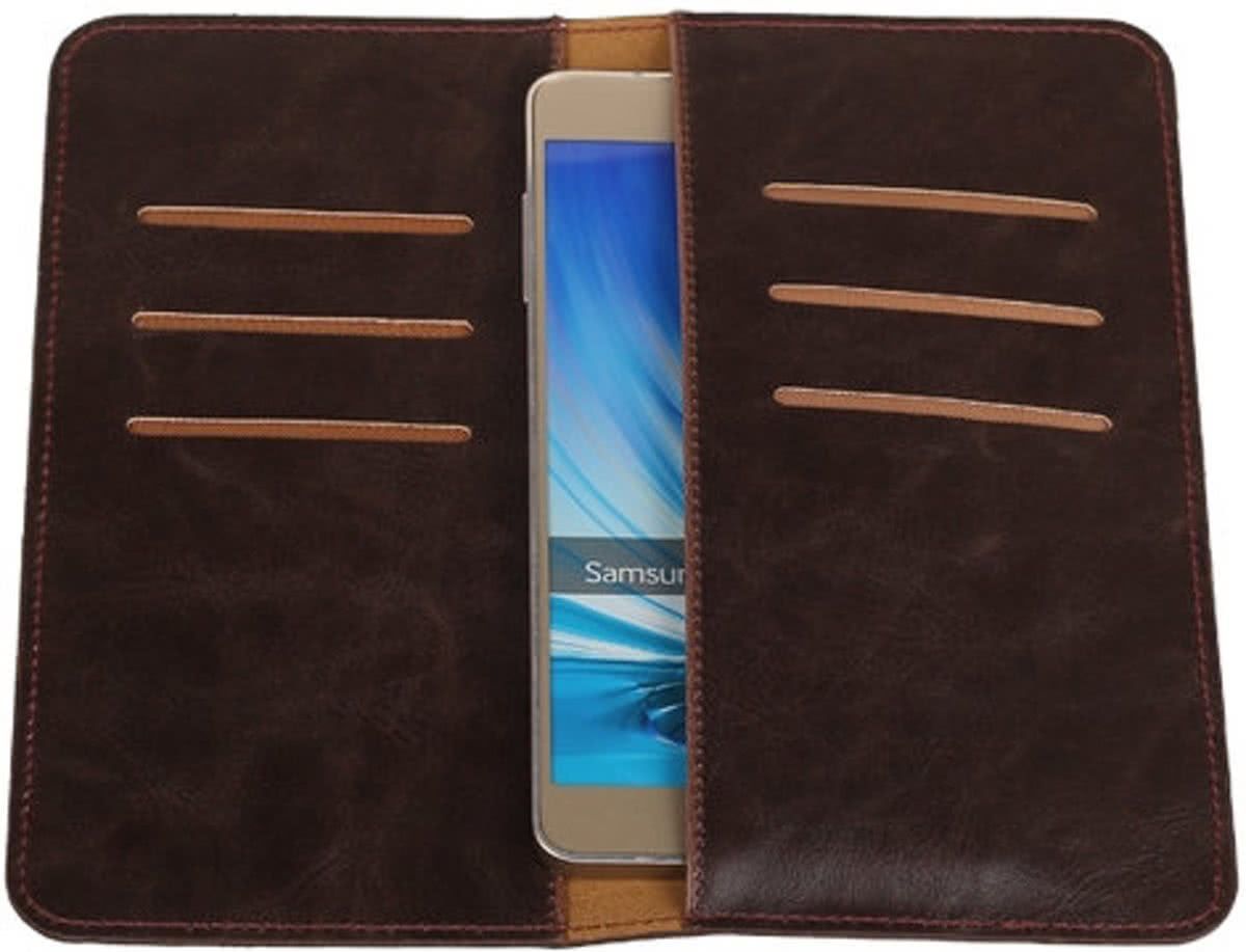 Best Cases Mocca Pull-up Large Pu portemonnee wallet voor Samsung Galaxy On7 - 8718883816800