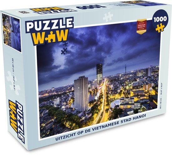 MuchoWow Puzzel Hanoi - Avond - Stad - Legpuzzel - Puzzel 1000 stukjes volwassenen