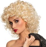 Boland Pruik Sandy Blond Krullen Halflang Vrouwen 50's Rock & Roll Hollywood