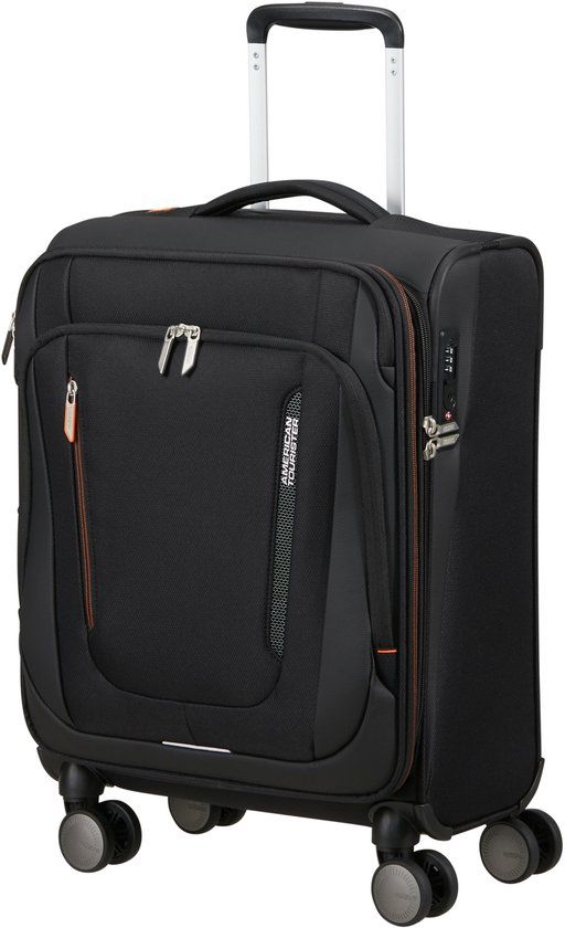 American Tourister Koffer - Wanderlite handbagage 4 wielen (spinner) 55x40x23cm uitbreidbaar- Tsa slot - Black - 49 l