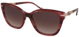 Carolina Herrera Zonnebril HER 0379/S 573/HA Vrouwen Cat Eye Transparant Bruin Kunststof