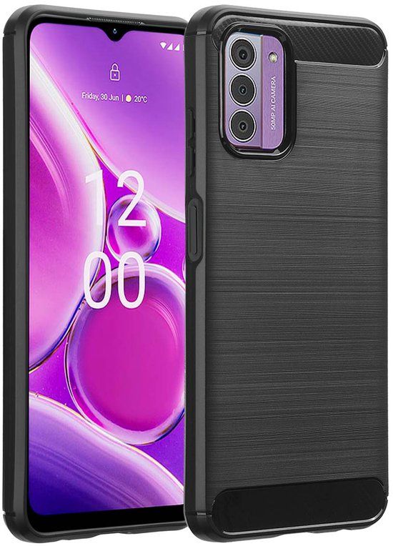 imoshion Hoesje - Geschikt voor Nokia G42 - Brushed Backcover - Zwart