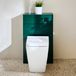 Hudson Reed Meuble WC avec cuvette Sandford - Vert foncé - 50 cm - Bouton de chasse d'eau noir - Cluo