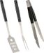 Merkloos BBQ/barbecue gereedschap - set 3-delig - RVS - tang - vork - spatel