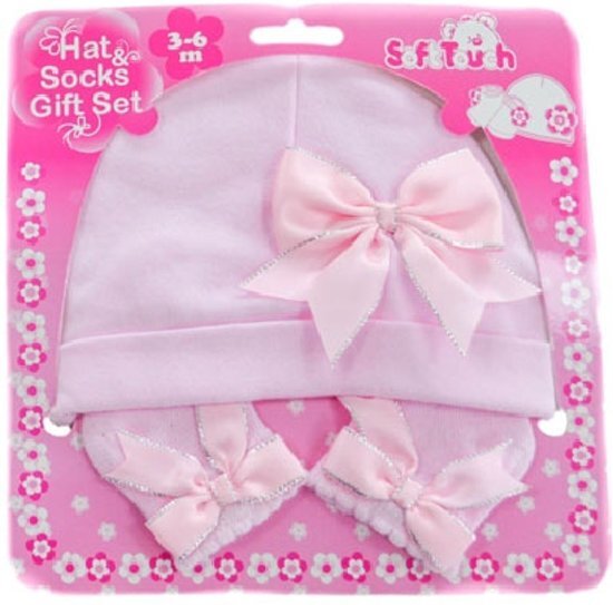 softtouch Soft Touch Baby Geschenkset Muts & Sokjes 0-3 maanden