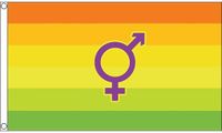 AZ FLAG Vlag Hermafrodiet Pride 150x90 cm Polyester 100D
