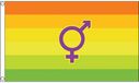 AZ FLAG Vlag Hermafrodiet Pride 150x90 cm Polyester 100D
